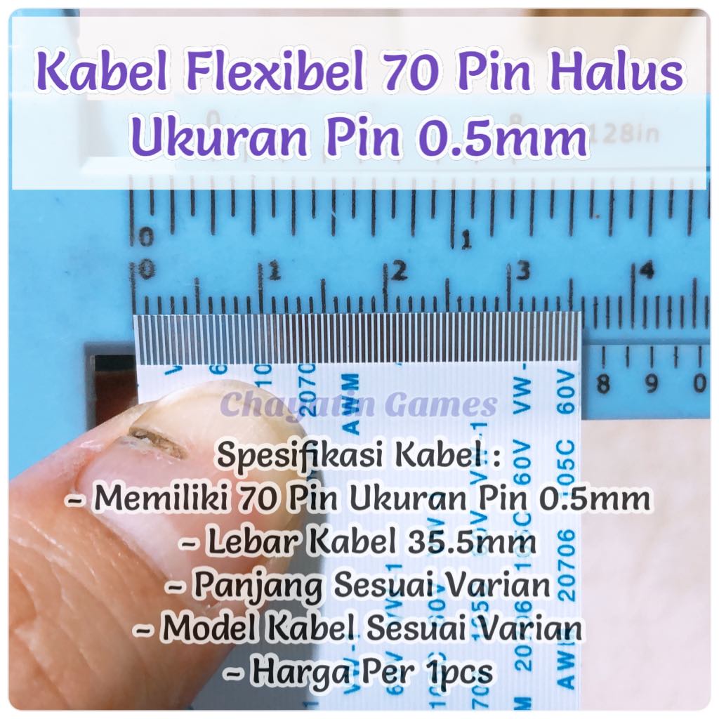 Kabel Flexibel 70  Pin Halus Panjang Sesuai Varian - Ukuran Pin 0.5mm