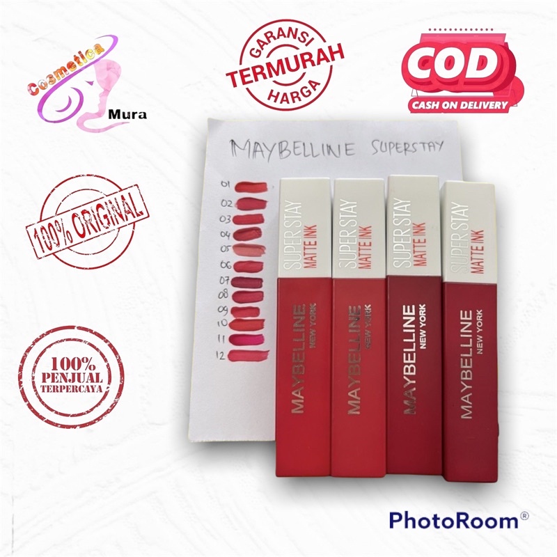 acak || versi box kilat || maybelline matte lipcream matte maybelline super inked versi murah - maybeline murah