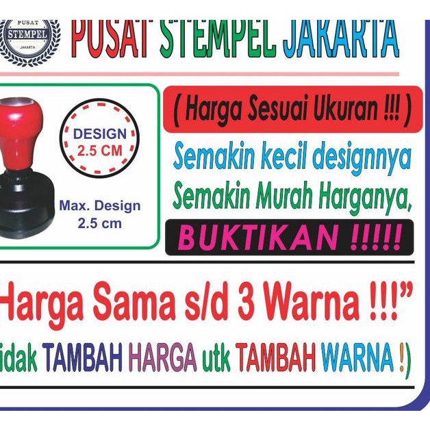 

Stempel Warna Bulat Ukuran 28 mm ( Stempel Flash ) ✧