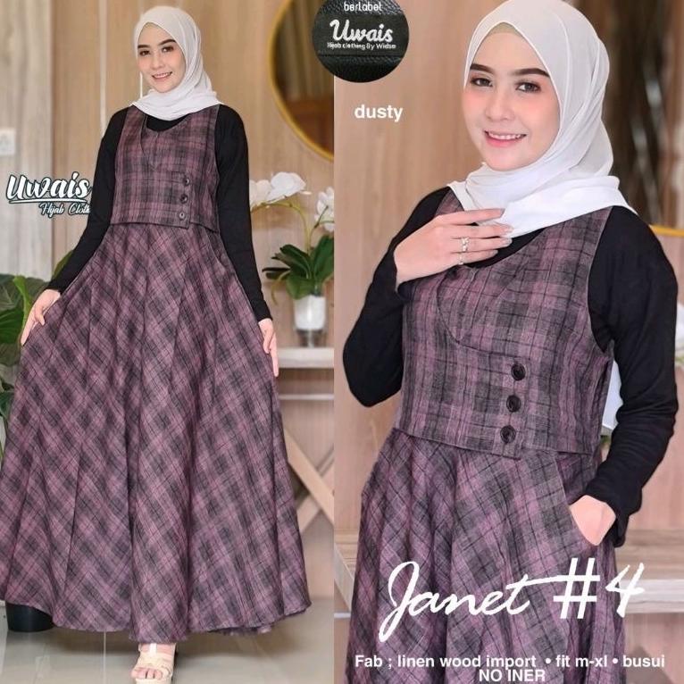 g57➟ OVERALL JANET OUTER UWAIS OUTER JANET UWAIS OVERALL JANET UWAIS OVERALL ANDIEN JUMPSUIT WANITA
