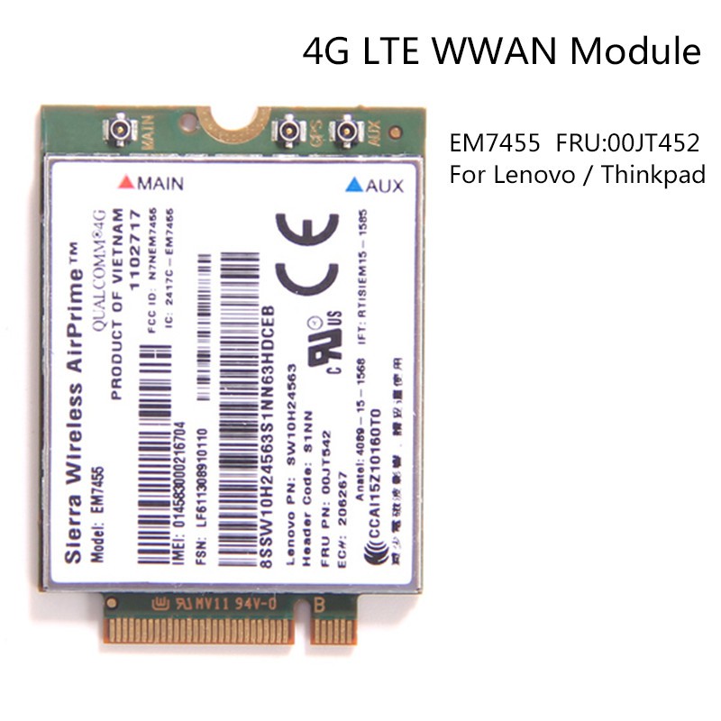 GRATIS ONGKIR Sierra Wireless Airprime EM7455 Qualcomm 4G LTE WWAN Card UMTS HSDPA HSPA+LTE GPS for