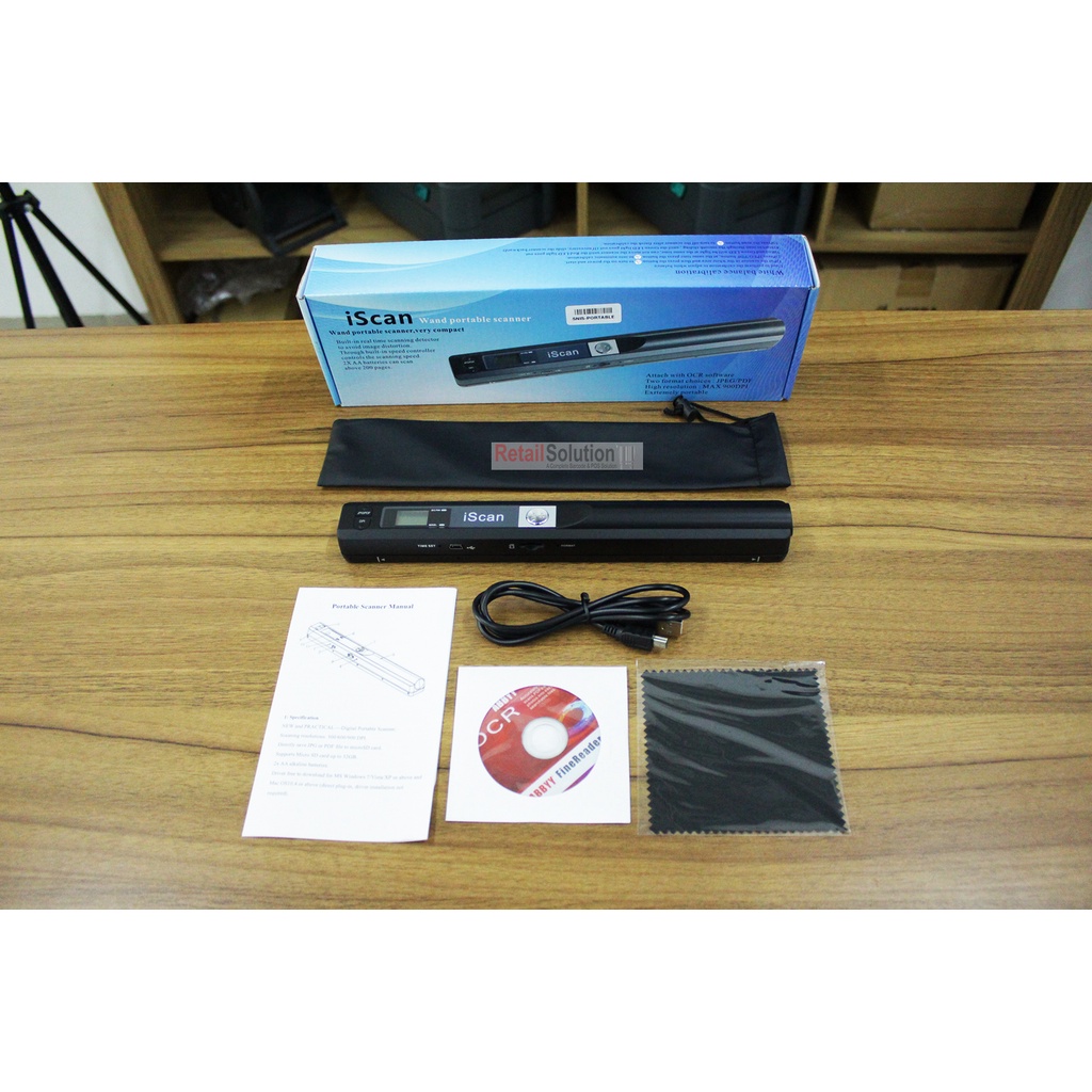 Scanner Dokumen Warna A4 Portable 900 DPI - iScan i Scan Wand Portable