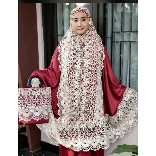 COD MUKENA KEJORA 2 TONE MUKENA TANPA SWAROSKI HANTARAN JUMBO SIZE  TAS RENDA 2 TONE FASHION WANITA MUSLIMAH