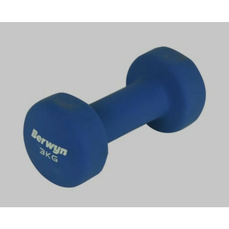 BERWYN DUMBBELL/BARBEL NEOPRENE 1/2/3/4/5KG/ACE ALAT FITNESS DUMBBELL/ALAT PEMBENTUK OTOT LENGAN