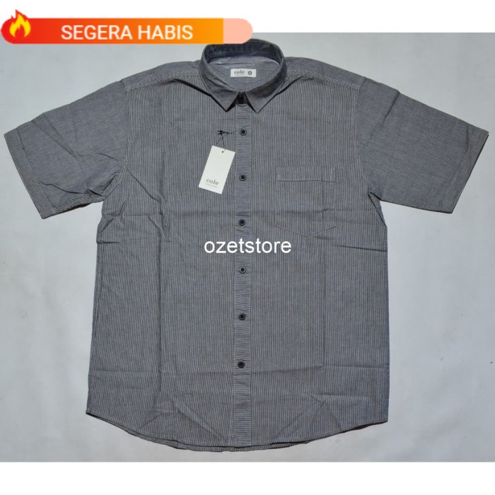 abu S Kemeja Pria COLE Lengan Pendek Abu BE02 ORIGINAL & REAL PICTURE  Abu Fashion HOT
