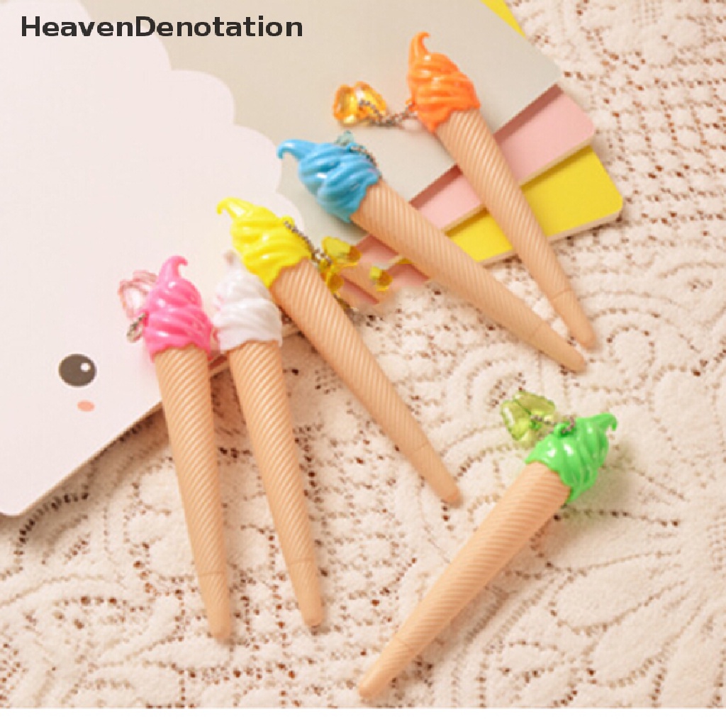 (Heavendenotation) 1 pcs Pulpen Gel Bentuk Es Krim Warna Permen