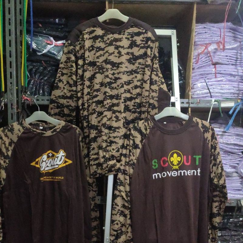 kaos lapangan loreng Pramuka size jumbo 5L ,s,m,L,XL,XXL,,L4