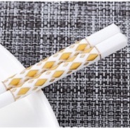 H 691 SUMPIT KERAMIK UNIK CLASSIC LES EMAS POLOS PUTIH CHOPSTICK KEREN-GOLD DIAMOND