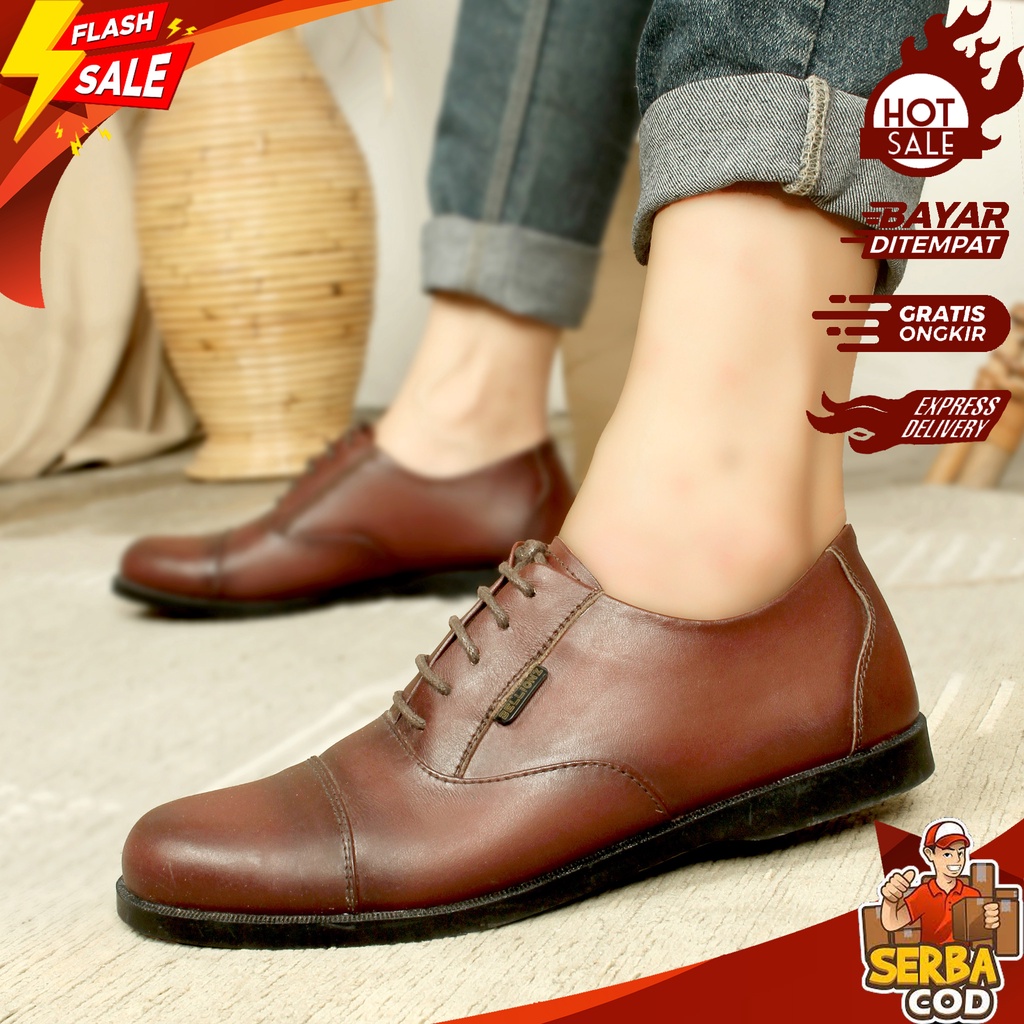 RIO 2502 - Sepatu Pantofel Pria Oxford Legacy 5 Holes Original Leather Shoes - Sepatu Formal Kasual 