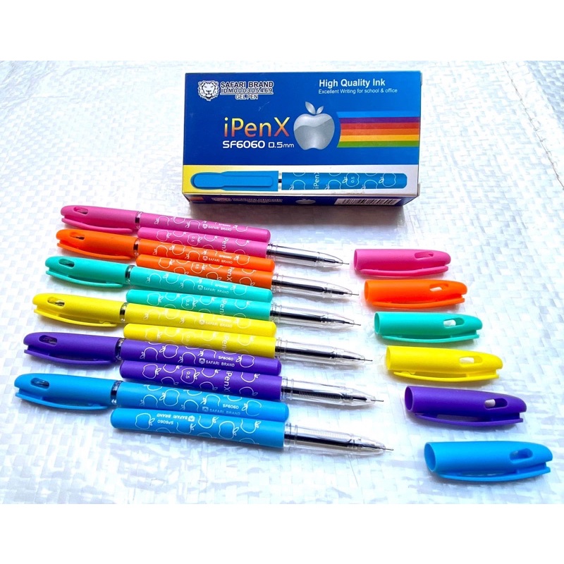 

SELUSIN ( 12 PCS ) Gel Pen Pulpen IPEN 0,5mm - Pulpen Gel Hitam IPEN - Pulpen Gel Apel Ipen
