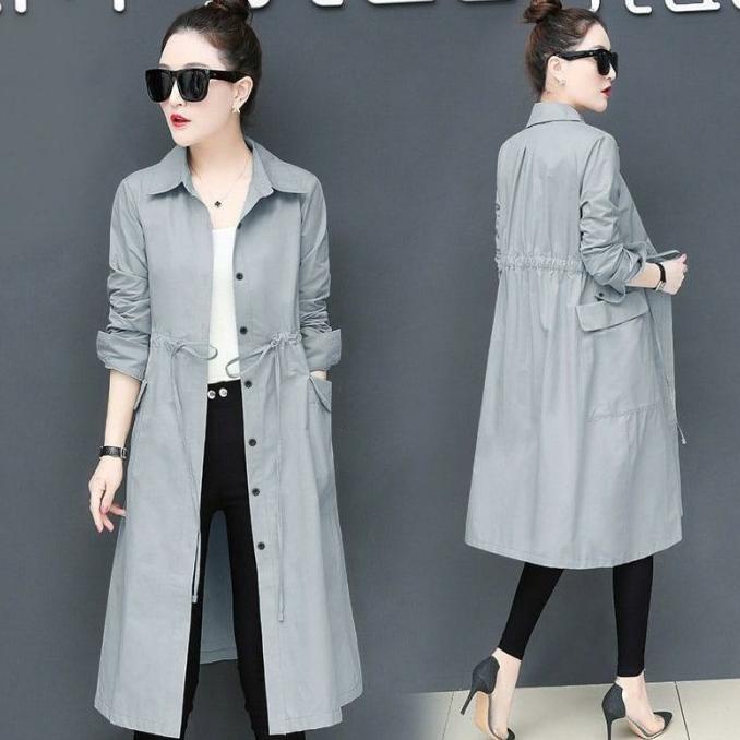 BLAZER WANITA CASUAL LONG COAT KOREA STYLE YOLLA