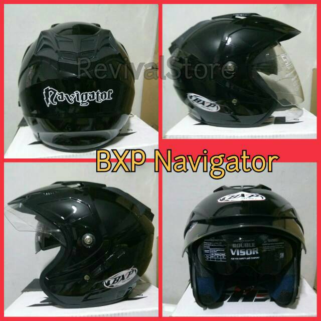 Helm BXP Navigator polos double visor