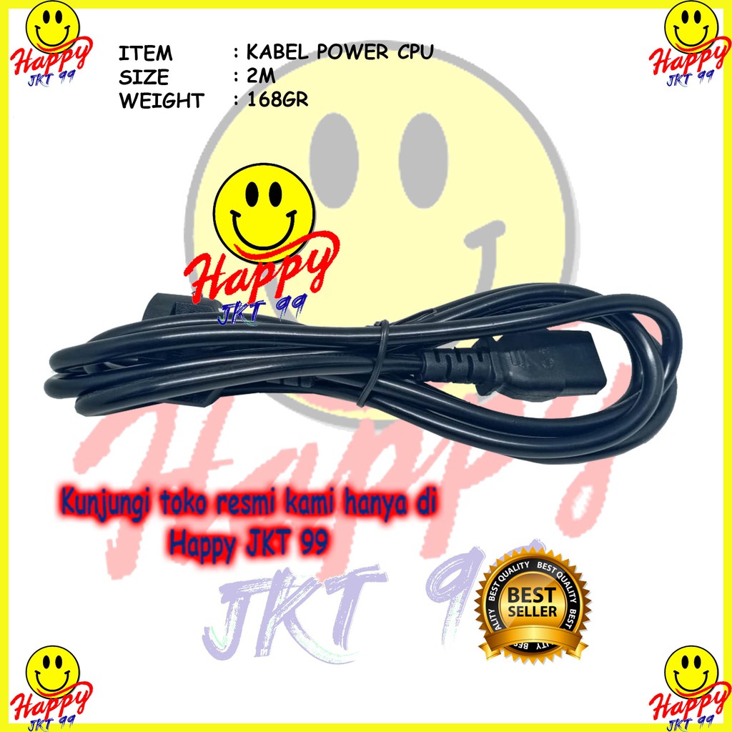 [ HAPPY JKT 99 ] KABEL POWER KOMPUTER CPU 2M 2 M ORIGINAL