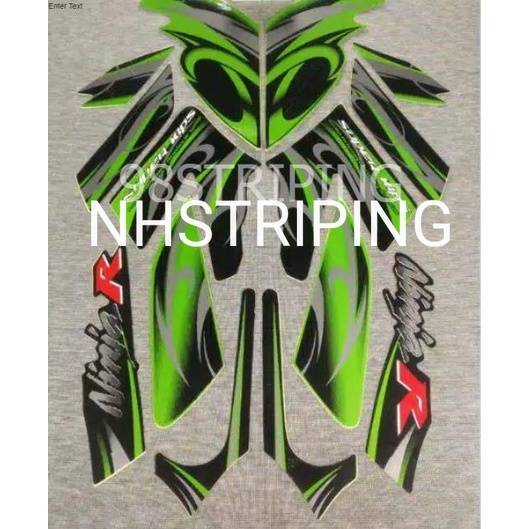 STRIPING STIKER ORI KAWASAKI NINJA R POLET 2012 HIJAU
