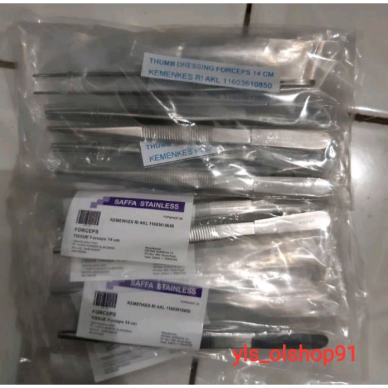 pinset anatomis medis 14cm pinset anatomi dressing forcep 14cm