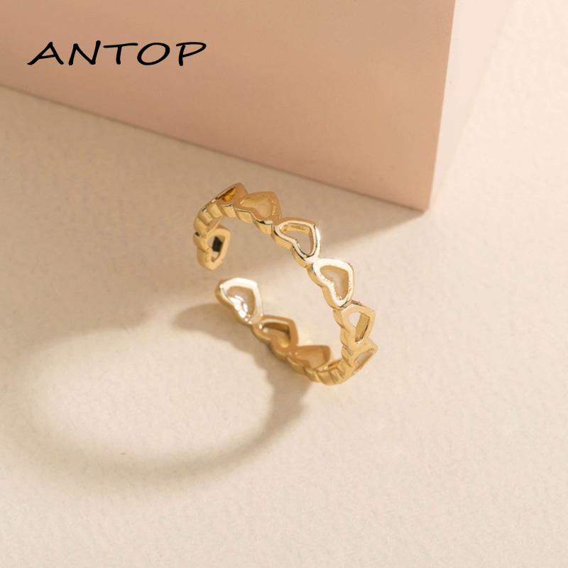 Korea Fashion Cincin Berongga Cincin Bercahaya Love Ring Pembukaan ANTOP