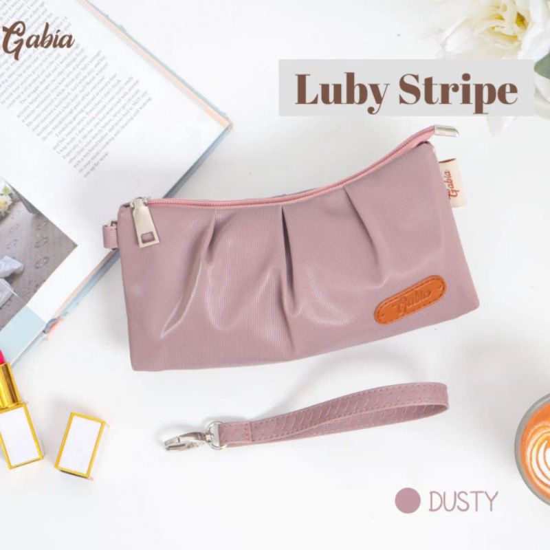 POUCH LUBY STRIPE BY GABIA BAHAN ANTI AIR / DOMPET TAS LUBY