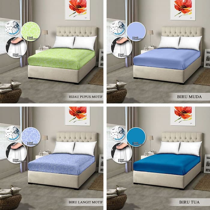 RC Sprei Monalisa Waterproof QUEEN T.20 Uk. 160x200 cm Tanpa sarban+sargul-random 160