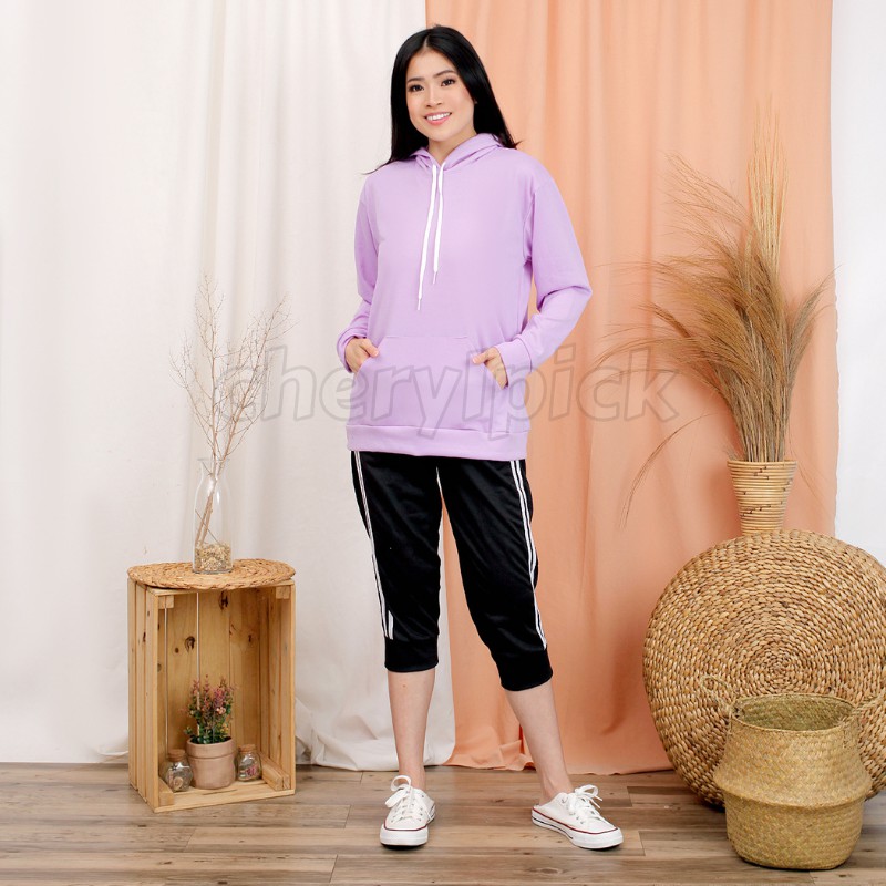 CHERYLPICK Celana Jogger Sweatpant Training 3/4 Wanita untuk Olahraga