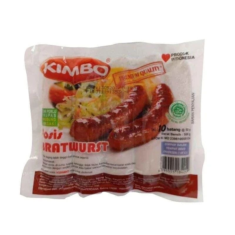 

kimbo sosis bakar jumbo original 10s / kimbo bratwurst original / sosis sapi bakar