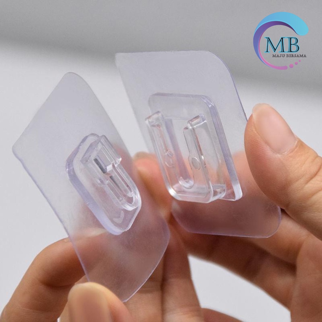 RT06 GANTUNGAN HANGER HOOK TEMPEL SOCKET TRANSPARAN 1 SET PLUS MINUS DOUBLE TAPE SERBAGUNA MB2414