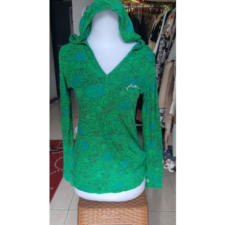 kaos hoodie tangan panjang Volcom