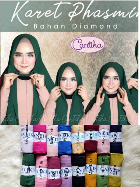 Pashmina / Phasmina / Pasmina Karet Diamond ORIGINAL Cantika Hijab