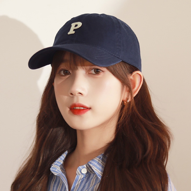 Topi Baseball Motif Tulisan P Gaya Korea Untuk Olahraga