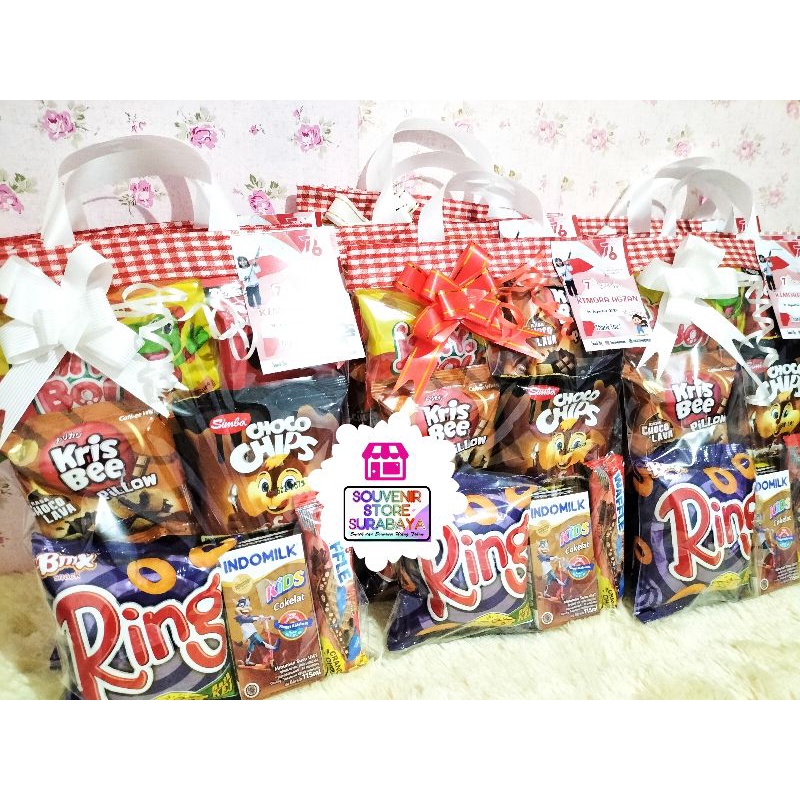 Snack Ulang Tahun Anak / Bingkisan Ultah Murah / Paket snack ekonomis / Snack Indomilk / Paket Ultah Indomilk