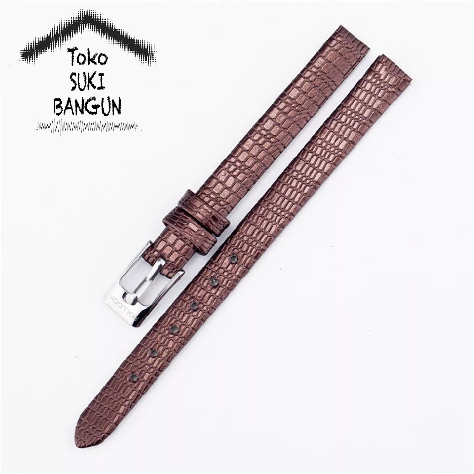 TALI JAM 8mm Leather CROCODILE Pattern Shining Watch Band Strap