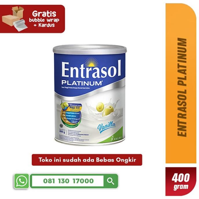 

[COD] Entrasol Platinum Vanilla 400 gram / Susu Lansia Entrasol [COD]