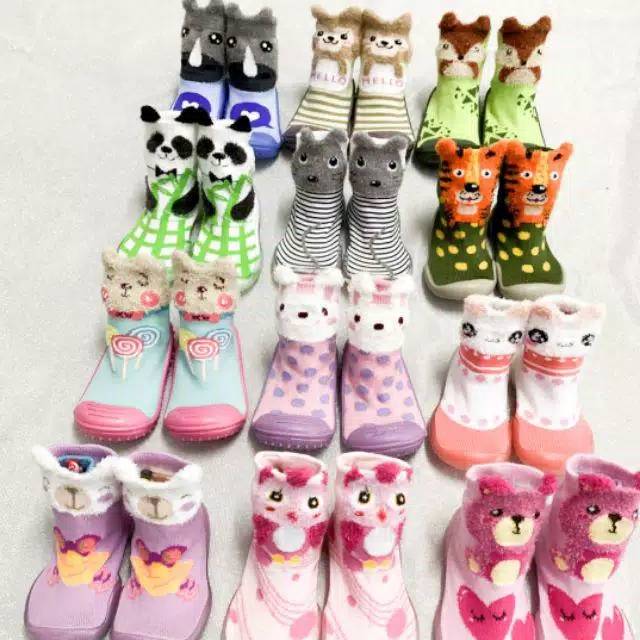 Kaos Kaki Sepatu Bayi Balita Alas Karet Antislip Skider Prewalkers Shoes Baby / Sepatu Bayi