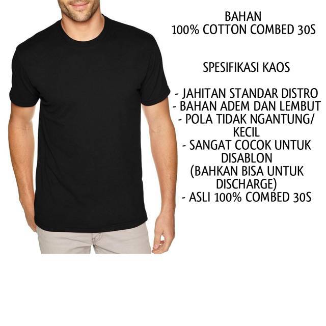 Kaos Polos Cotton Combed 30s