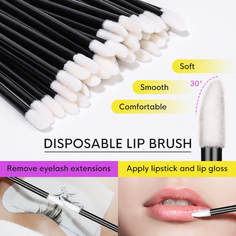 Genielash Brush Mikro Pembersih Bulu Mata Extension Sekali Pakai Multifungsi