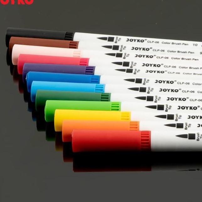 

*Dijมal* Color Brush Pen / Marker CLP-06 JOYKO 12 Warna >Termurah<