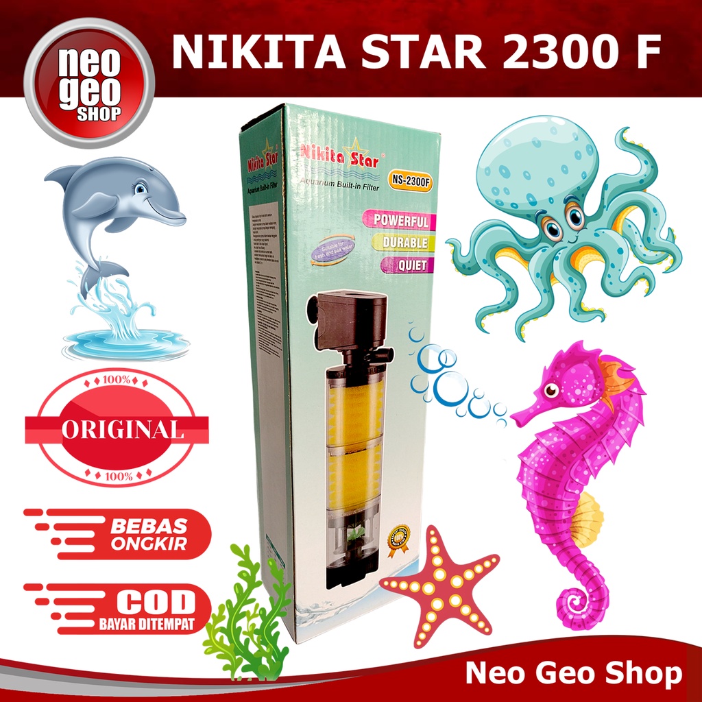 Nikita Star NS 2300F 2300 F built in Filter Mesin Pompa Power Head Aquarium