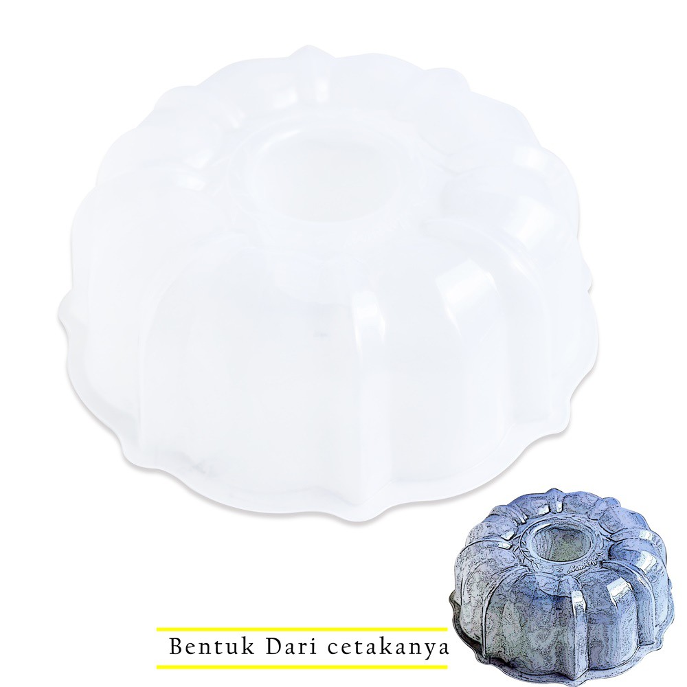 Cetakan pudding bulat transparan diameter 22 cm