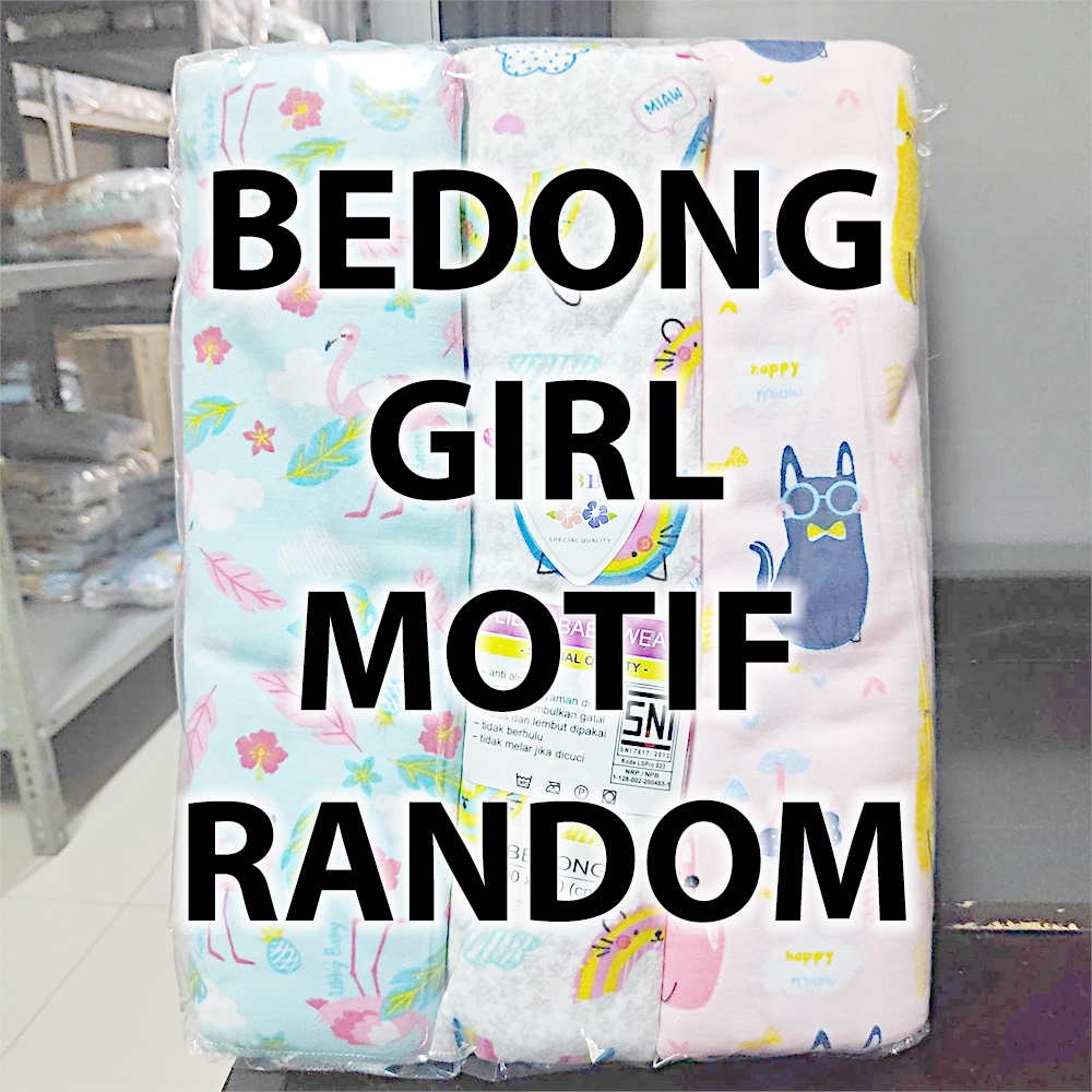 Bedong Bayi Libby Baby Girl 3pcs SNI Motif Baru Pilihan Bedongan Bayi