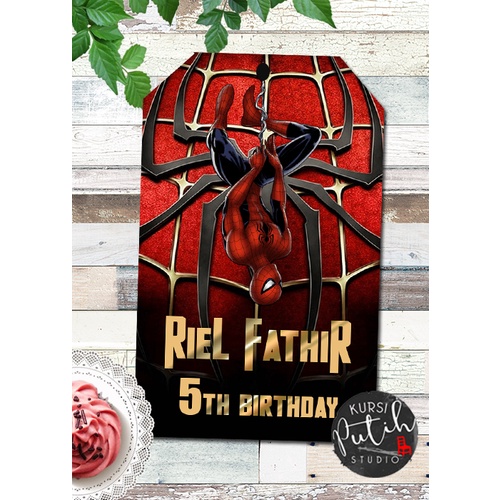 Gift Tag / Birthday Card Tag / Ucapan Ultah Anak tema spiderman