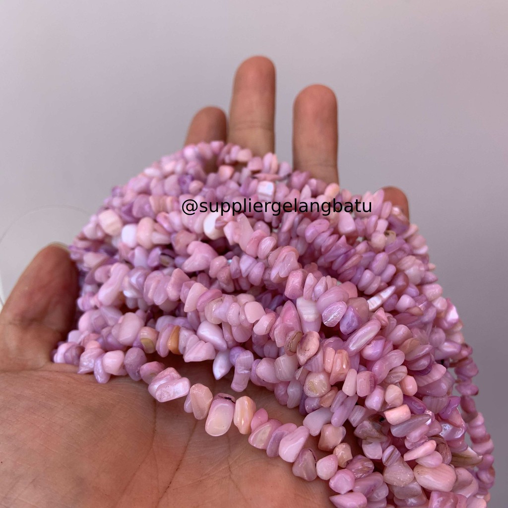 kerikil Batu alam mix purple pearl 1cm manik aksesori craft gloss ungu