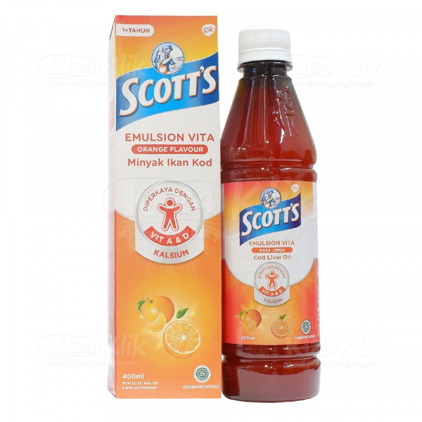 Scott S Emulsion Vita Orange 400 Ml Scott Emulsion Minyak Ikan Multivitamin Anak Indonesia