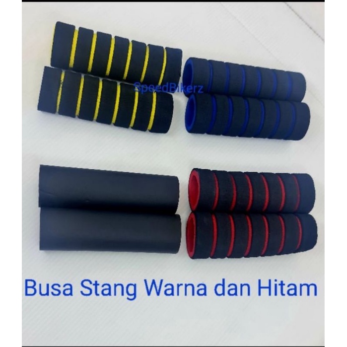 Busa Stang Pendek Busa stang potong Warna Dan Hitam Polos Anti Air / Busa Sponge Stang Sepeda Motor Warna Hitam Sarung Stang Gas Motor Sepeda