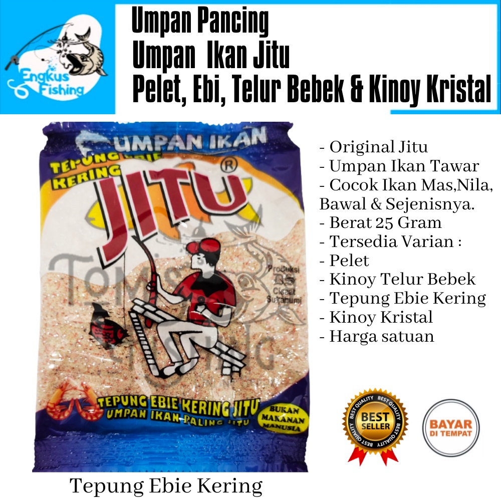 Umpan Pancing Jitu Pelet, Ebi, Kinoy Kristal &amp; Telor Bebek Original Murah - Engkus Fishing