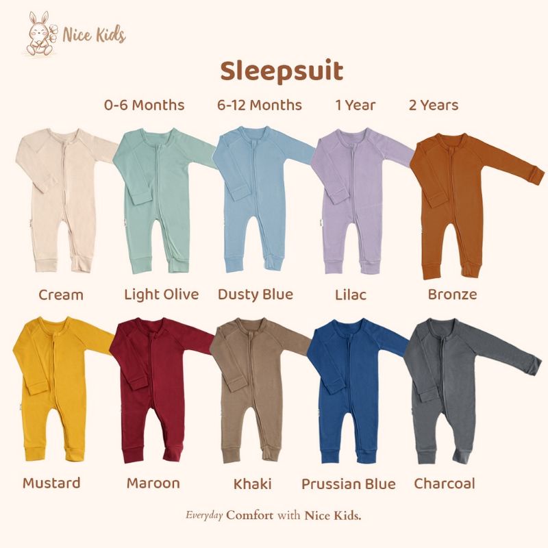 Nice Kids-Baby Sleepsuit 0-12 Months SNI Katun Lembut