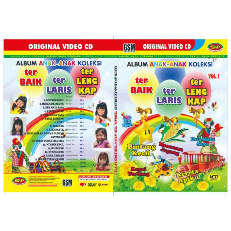 Jual Kaset lagu anak original vcd karaoke album anak-anak koleksi