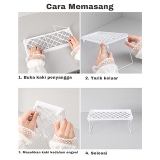 Rak Meja Stationery Desktop Storage Rak Lipat Penyimpanan Buku ATK Meja Kantor Rak meja belajar Rak meja