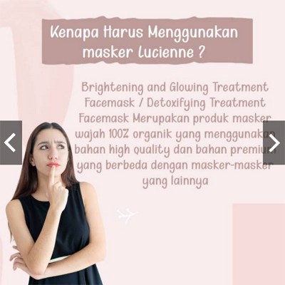 [FREE GIFT10K]  LUCIENNE MASK BPOM Brightening and Glowing dan Detoxifying Masker Mencerahkan