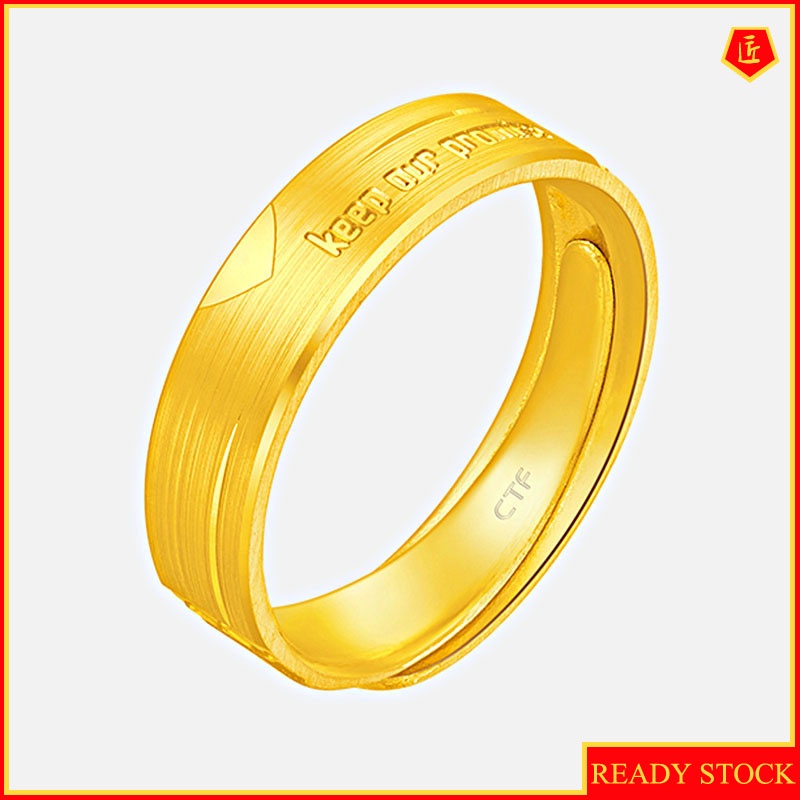 [Ready Stock]Fashion Keep Our Promise Gold Couple Ring