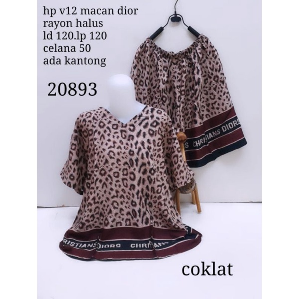 20893 baju tidur hotpants v12 macan dior