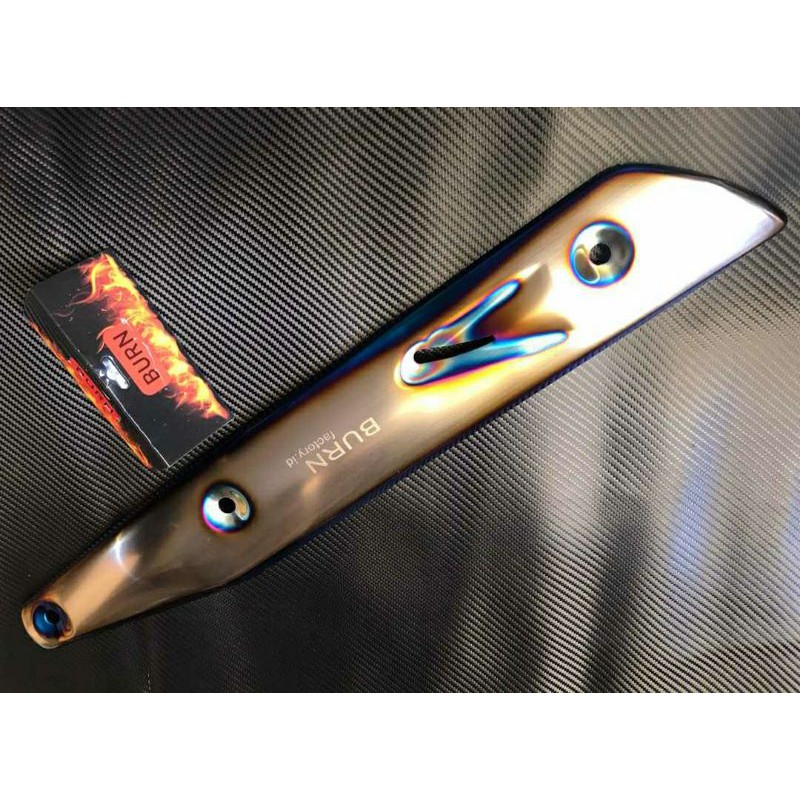 tameng knalpot titan titanium burn wave wave125 supra 125 karisma kharisma